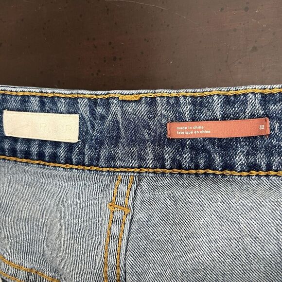 Anthropologie Pilcro The Vintage Straight Jeans Raw Hem‎ Blue Women’s Size 32 - Picture 8 of 11